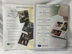 Creative Memories 8 1/2 x11 Tribute Album Pages & Protectors New RCM-11BL Black - Picture 1 of 5