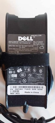 Genuine Dell 65W 19.5V 3.34A  Power Adapter Charger PSU PA-12 LA65NS0-00 - DF263 - Image 1 of 4