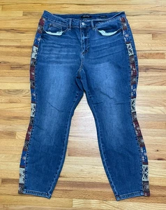 Judy Blue Women's 22W Blue Jeans Denim Cotton Skinny Western Cowgirl Stretch - Picture 1 of 11