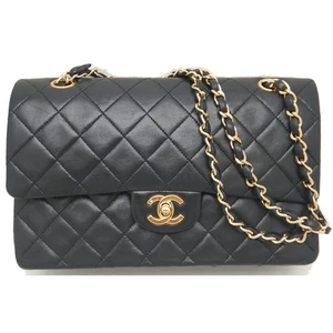 CHANEL Schultertasche mit Klappe Kette Schulter AO1112 Lammleder schwarz /252118 - Bild 1 von 9