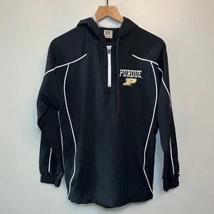 Russell Athletic Men's Purdue University Half Zip Hooded Pullover Black Medium - Picture 1 of 8