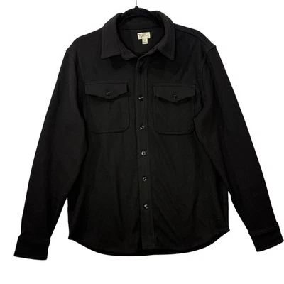 J Crew Mens Size M Button Up Shirt Seaboard Soft Knit Stretch Fall Gorpcore  - Image 1 of 4