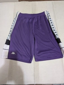Kappa Iconic Logo Soccer Euro Futbol Fifa Purple Black Active No Pockets Sz 2XL - Picture 1 of 6