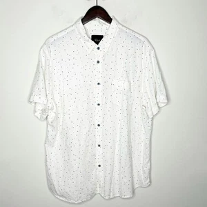 Rails Men Carson Triangle Geo Print Button Up Short Sleeve Linen Blend Shirt XL - Picture 1 of 11