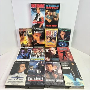 14 VHS Lot Martial Arts Van Damme Steven Seagal Death Warrant Under Siege *READ* - Imagen 1 de 10