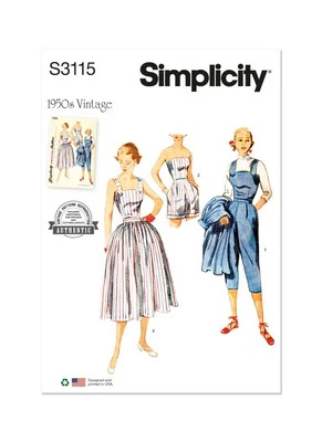 Simplicity Misses Two-Piece Play Suit & Skirt Sewing Pattern S3115 - Image 1 of 4