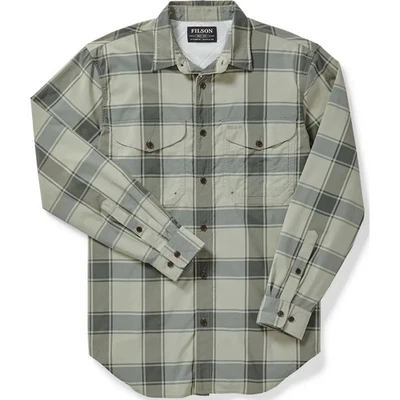 Filson Twin Lakes Sport Shirt 20095429 Sea Green Lichen Pale Check Feather Light - Image 1 of 4