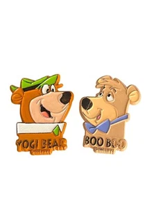 Vintage 1992 Yogi Bear And Boo-Boo Hanna-Barbera Rubber Refrigerator Magnet - Picture 1 of 5