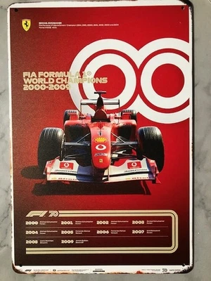 Michael Schumacher Ferrari 2000s F1 Tin Art Sign 20x30cm New Wall Decor - Image 1 of 2