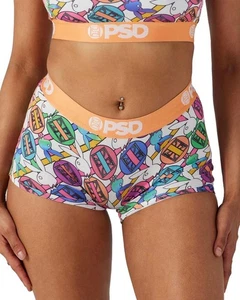 PSD Women Boy Shorts - PB Geo Full Coverage Stretch Underwear, 4XL - Picture 1 of 7