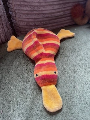 Original Bebe Perlsacktiere Germany Duck Platypus  Soft Plush Cuddly Toy Beanie - Image 1 of 3