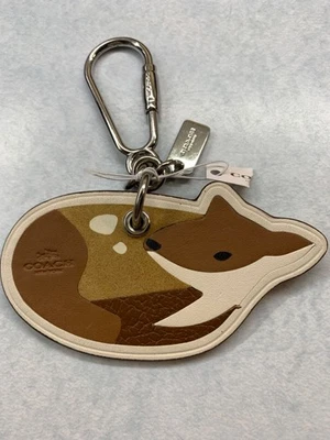 COACH Ciervo Cierva Bolso Dije Llavero Cuero Nuevo $70 Foto 1 de 4