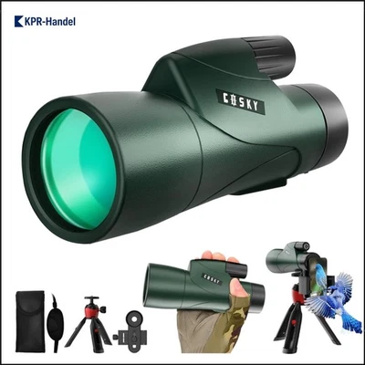 Komfortables 12x55 Monokular für Naturerkundungen – Inklusive Smartphone-Halter