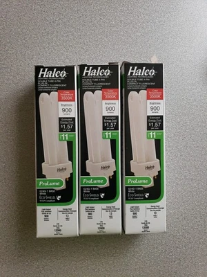 Halco Compact Fluorescent 13 Watt 3500K G24Q-1  Model #109038 (3 Cts) - Image 1 of 4
