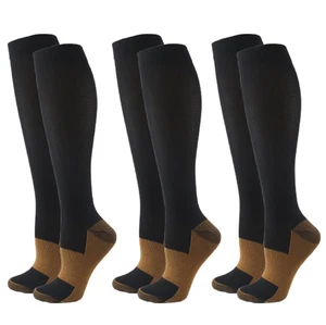 Copper Infused Anti-Fatigue Compression Socks Varicose Vein Socks Unisex - Picture 1 of 8