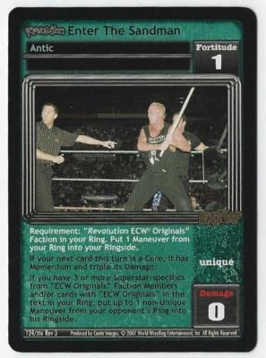 REVOLUTION Enter the Sandman card for WWE WWF Raw Deal card game ccg - Image 1 of 3