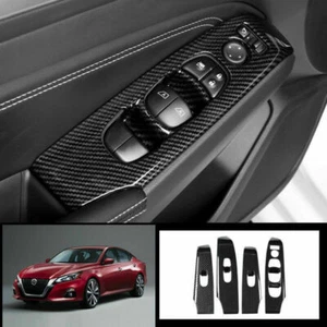 For Nissan Teana Altima 2019-2021 ABS carbon fiber Window lift panel switch trim - Picture 1 of 4