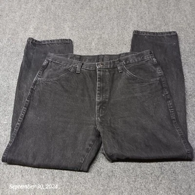 Rustler Jeans Men 36x29 Black Stone Regular Fit Straight Leg Workwear Casual - Image 1 of 4