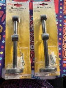 Gardinenstange Träger Wandträger Doppelte Träger 2 Spurig 16mm Neu - Bild 1 von 2