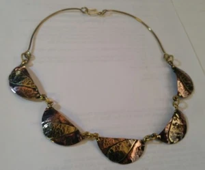 GENUINE HAND MADE SOUTH AFRICA METAL NECKLACE SOLID COPPER BRASS 16 INCH AFRICAN - Picture 1 of 1
