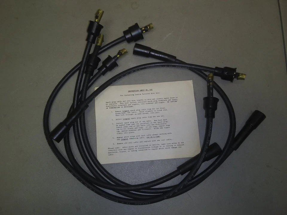 Juego de cables de bujías de 4 cilindros Renault/Fiat/MG/Triumph 1966-1986 Foto 1 de 2