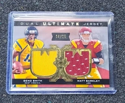 2013 Ultimate Collection Jersey /25 Geno Smith Matt Barkley Rookie Dual Patch RC - Image 1 of 2