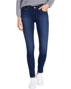 $70 NEW LEVI'S 711 Skinny Jeans STRETCH Cobalt Overboard Medium Blue Wash Sz 26 - Picture 1 of 16