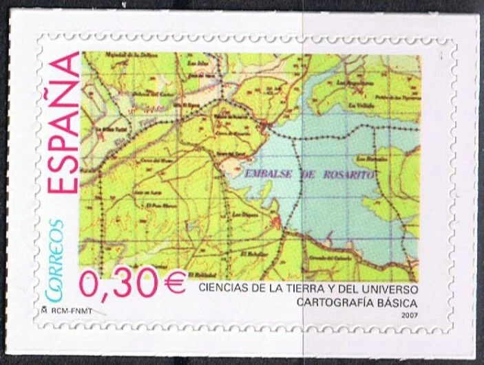 España 2007 Edifil 4314 Sello ** Cartografia Basica de Tierra Embalse Rosarito - Imagen 1 de 1