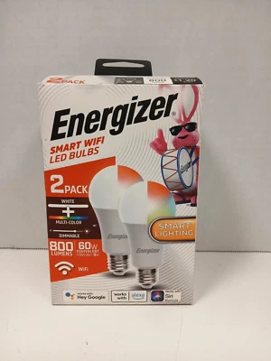 Energizer Smart Wifi LED Colored Light Bulbs, 2 Pack A19 - Image 1 of 4