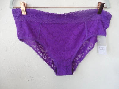 Hanky Panky  3X  Plus Size  Panties  Deep Purple cheeky stretch  lace  $34   NWT - Image 1 of 4