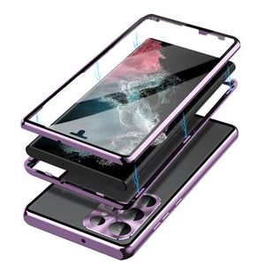 Magnetic Tempered Glass Double Sided Phone Case for Samsung Galaxy S21/S24 Ultra - Photo 1 sur 13