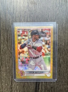 2022 TOPPS CHROME MLB BASEBALL LOGOFRACTOR TREVOR STORY GOLD /50 #55 BOSTON - Picture 1 of 1
