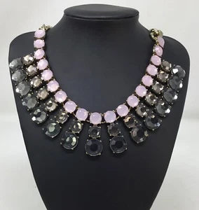 "Disfraz Joyería Rosa y Lavanda Estrás Cuello Gargantilla Collar Tono Dorado 18" - Imagen 1 de 9