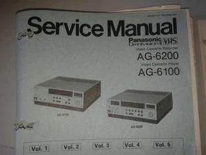 Panasonic Service Manual AG-6200 VCR Video Cassette Recorder Vol 1-5 AG-6100 - Picture 1 of 4