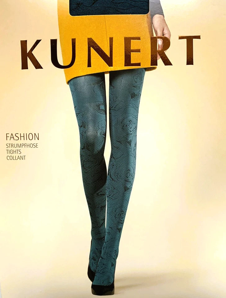 Kunert FASHION, semi-blickdichte Strumpfhose mit filigraner Rosenmusterung - Bild 1 von 4