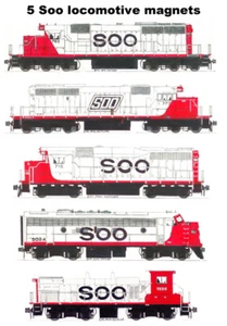 Soo Line Lokomotiven 5 Magnet Set Andy Fletcher - Bild 1 von 1