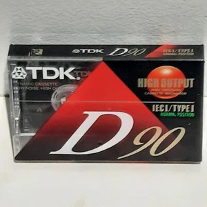 Un (1) nastro audiocassetta vuoto ad alta uscita TDK D90 nuovo sigillato in fabbrica - Foto 1 di 4