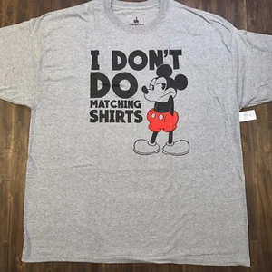 Disney Shirt Erwachsene Größe 3X ICH MACHE KEINE PASSENDEN SHIRTS Mickey Mouse Neu mit Etikett lustiges T-Shirt - Bild 1 von 7