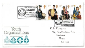 24/3/1982 UK GB FDC - Youth Organisations - Peterborough Special Postmark - Picture 1 of 2