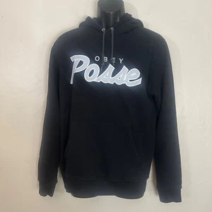 Obey Posse Fleece Hoodie Medium Gently worn 50% cotton / 50% polyester - Picture 1 of 4