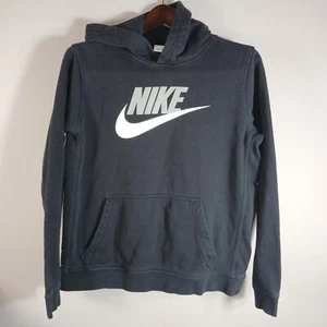 Nike Sweatshirt Boys XL Black Sportswear Casual Hoodie Pullover Workout BC44 - Picture 1 of 9