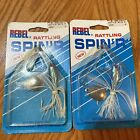 2 Vintage Rebel Rattling Spin’r Spinnerbaits SS38238 New In Package NOS
