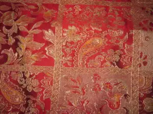 Two Jane Seymour Red Paisley Euro Shams 25" x 30" EUC - Picture 1 of 10