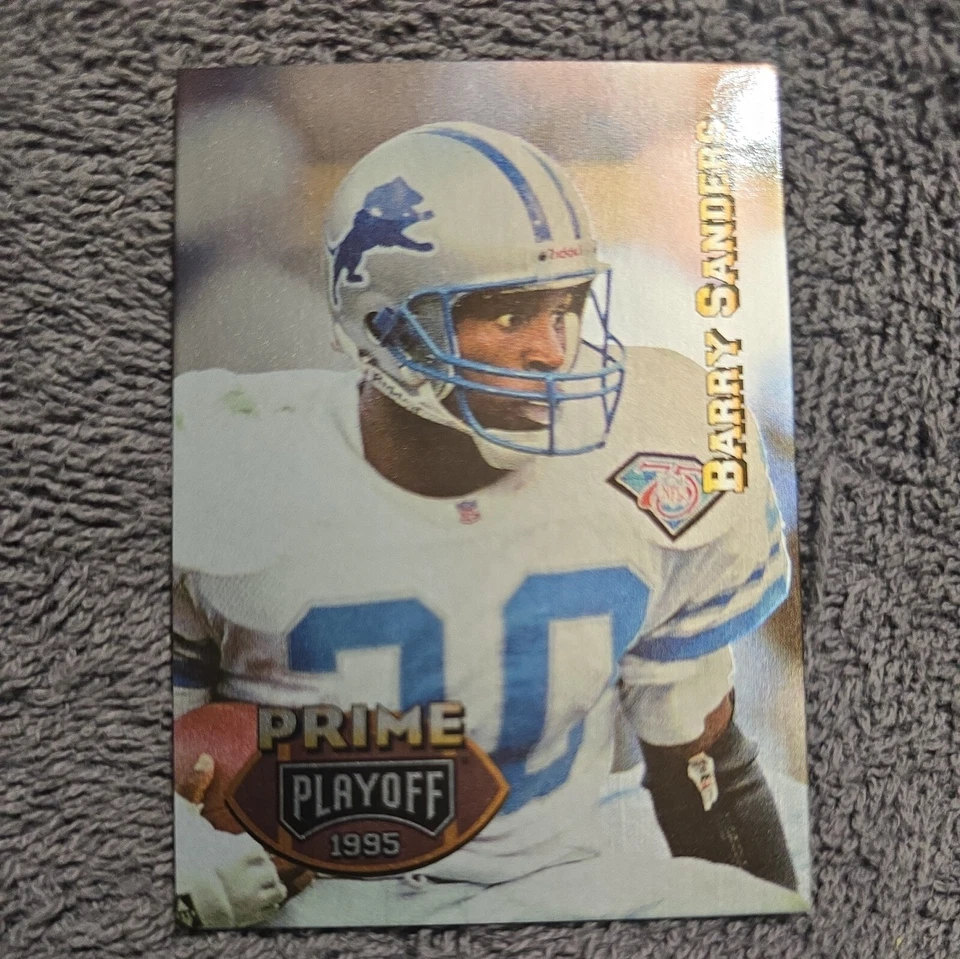 Barry Sanders 1995 Prime Playoff card #20 Detroit Lions - Image 1 of 2