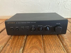 Optimus Radio Shack SA-155 Integrated Stereo Amplifier Black Untested - Picture 1 of 9
