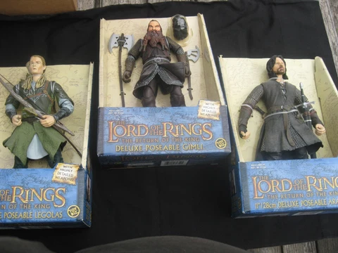 Toy Biz 2003 LOTR Return of King 11 inch Deluxe ARAGORN LEGOLAS GIMLI Action Fig Cover