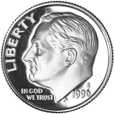 1996 S Proof Roosevelt Dime From Proof Set - Image 1 of 2