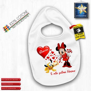 Bavaglino bebè PERSONALIZZATO il mio primo natale IDEA REGALO festa nascita - Picture 1 of 2