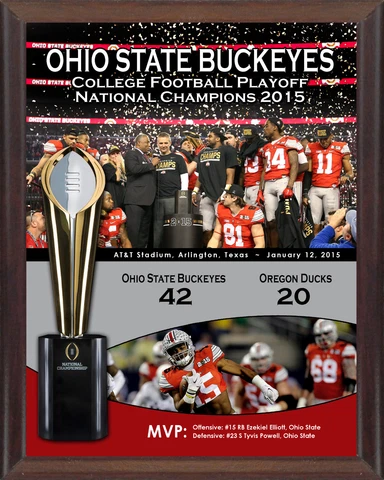 OHIO STATE BUCKEYES NCAA 2015 National Champions 8x10" Commemorative Plaque 1 Cover