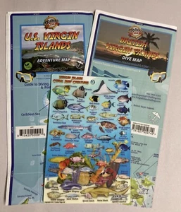 Virgin Island Dive & Snorkel Map Pack with Fish Card - Imagen 1 de 7